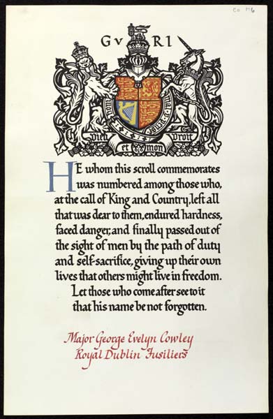George Cowley scroll