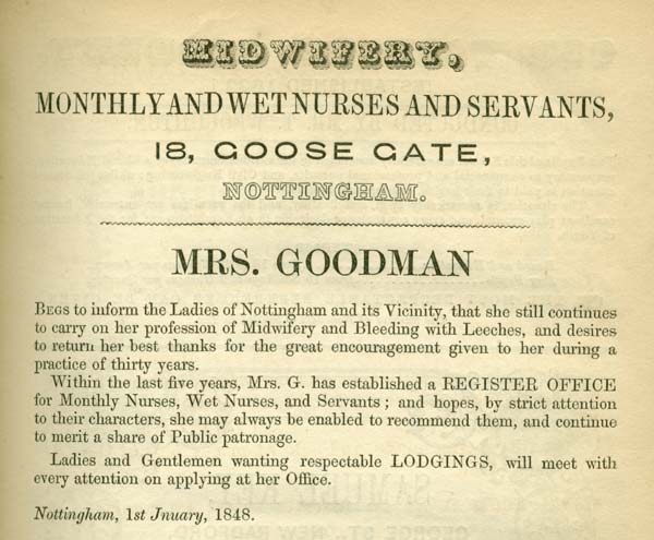 Nottingham directory 1848